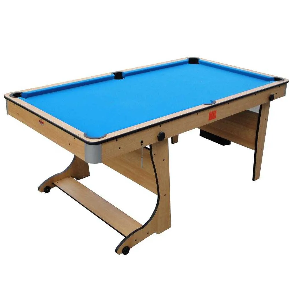 Riley 6ft Folding Pool Table with Table Tennis Top | Blue