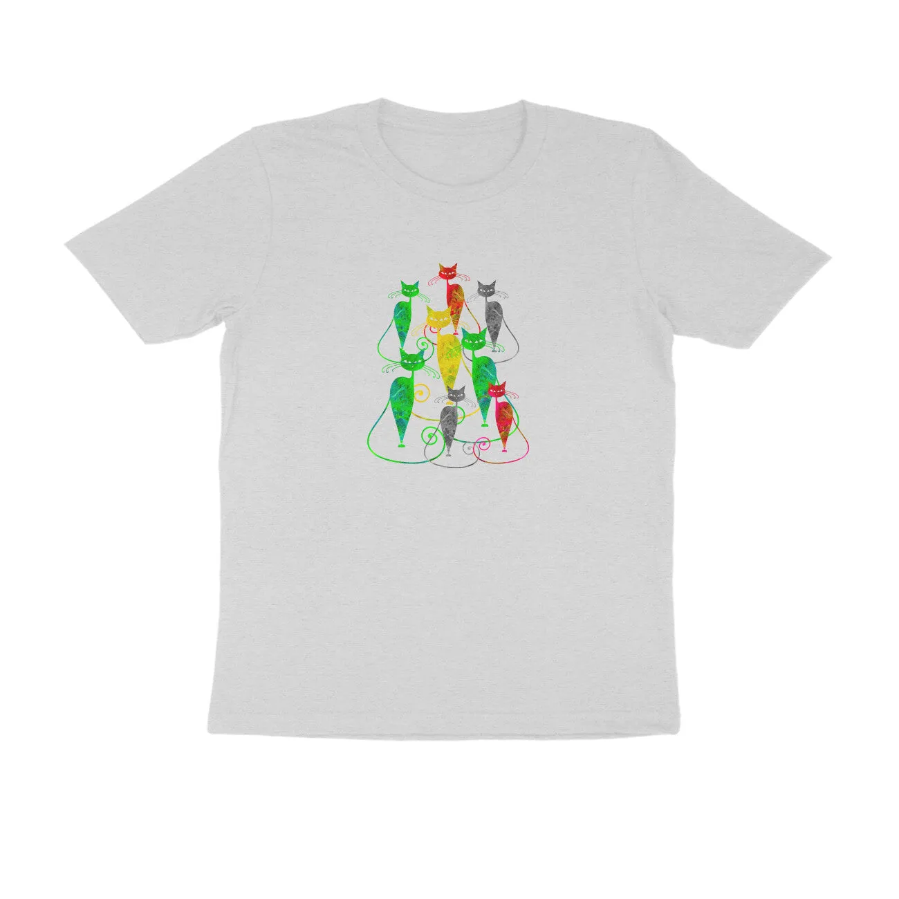 Round Neck T-Shirt (Men) - Sassy Kitties (10 Colours)
