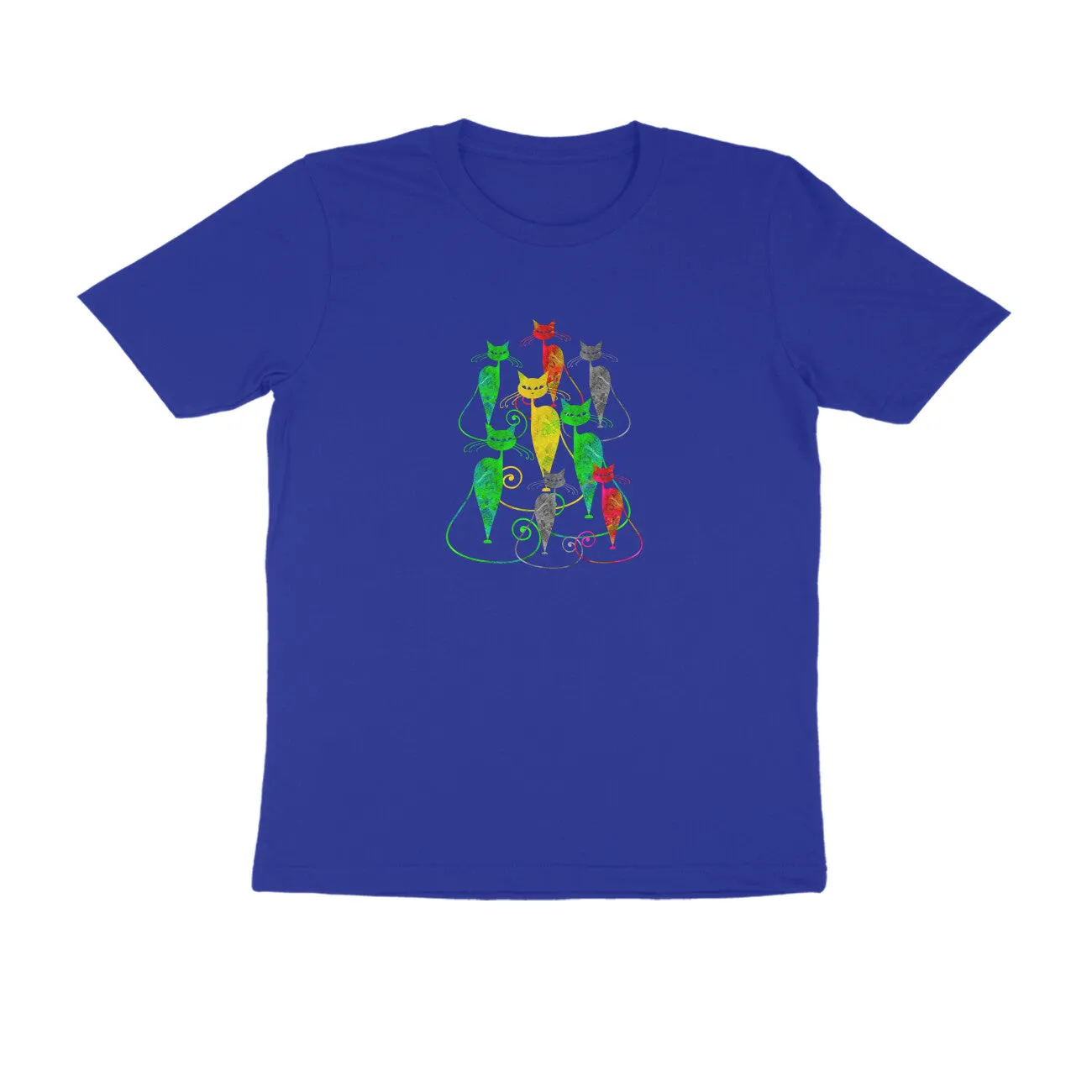 Round Neck T-Shirt (Men) - Sassy Kitties (10 Colours)