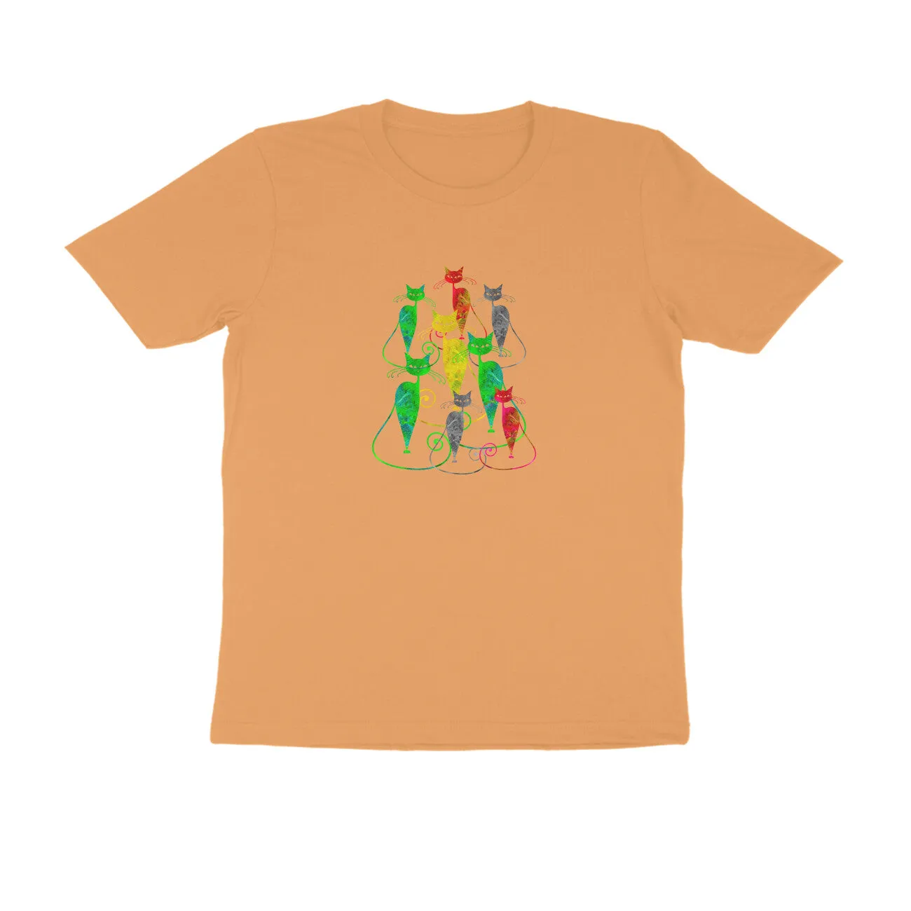 Round Neck T-Shirt (Men) - Sassy Kitties (10 Colours)