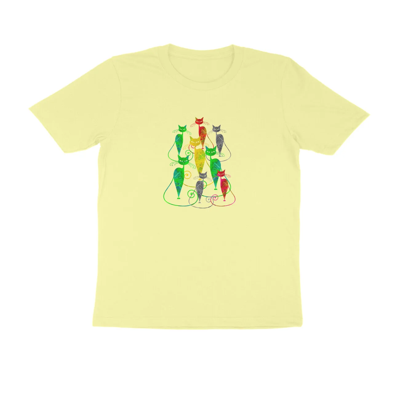Round Neck T-Shirt (Men) - Sassy Kitties (10 Colours)