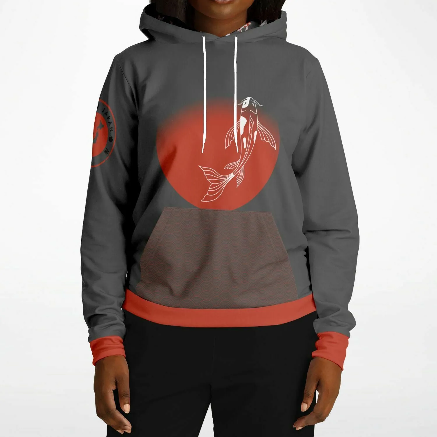 Shōwa Sanshoku Koi Grey Hoodie