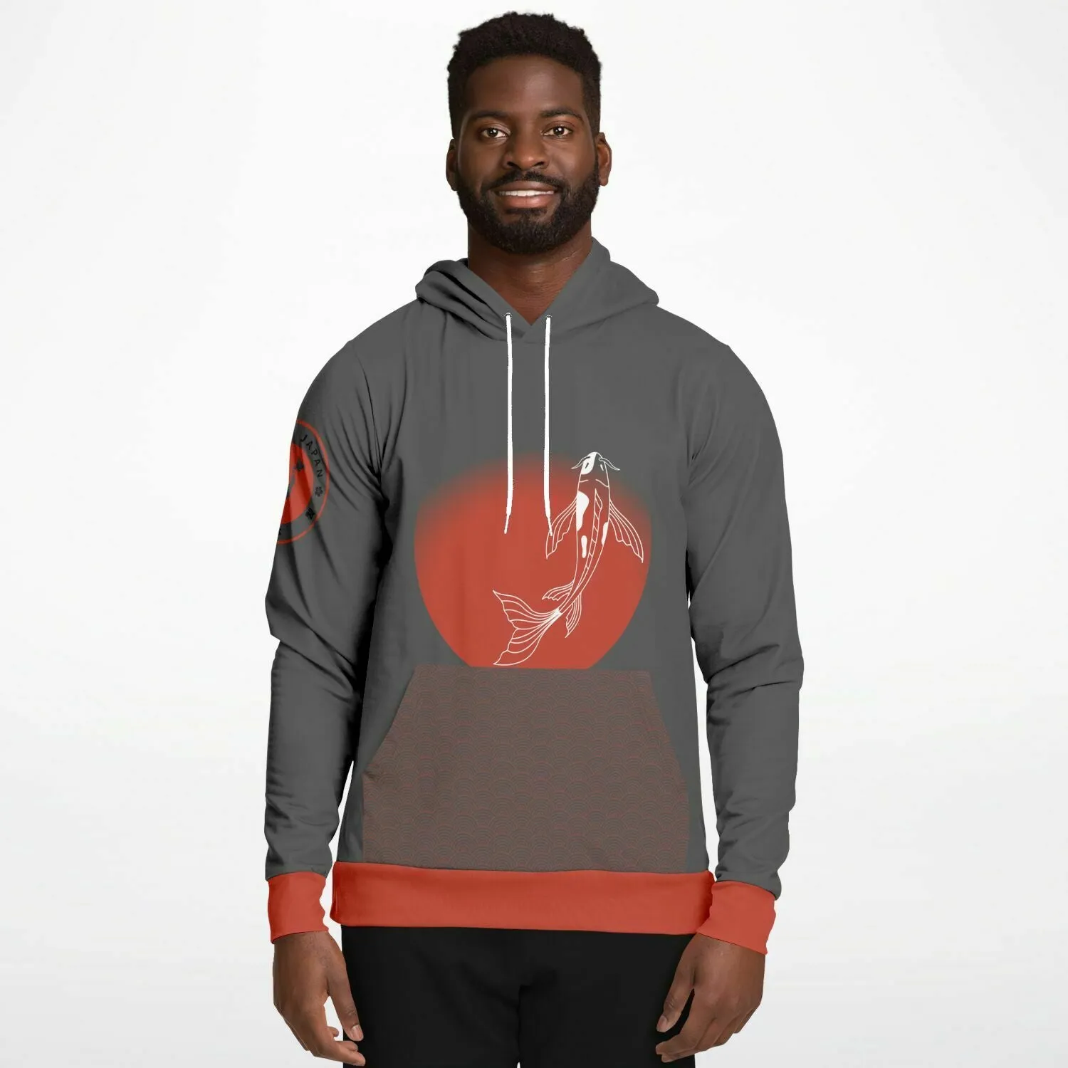 Shōwa Sanshoku Koi Grey Hoodie