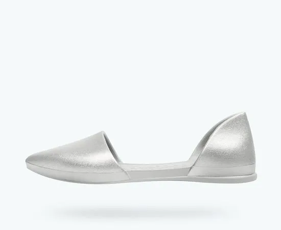 Silver Metallic Audrey Flat
