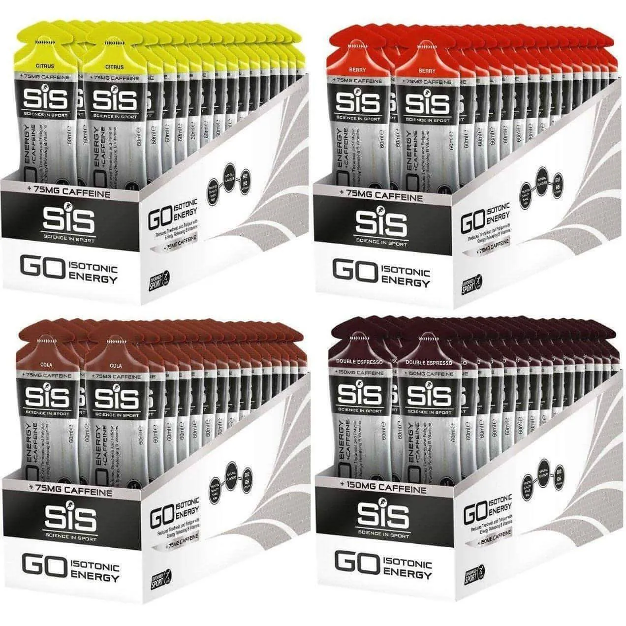 SiS Go Energy Gel Plus Caffeine 60ml (Box of 30)