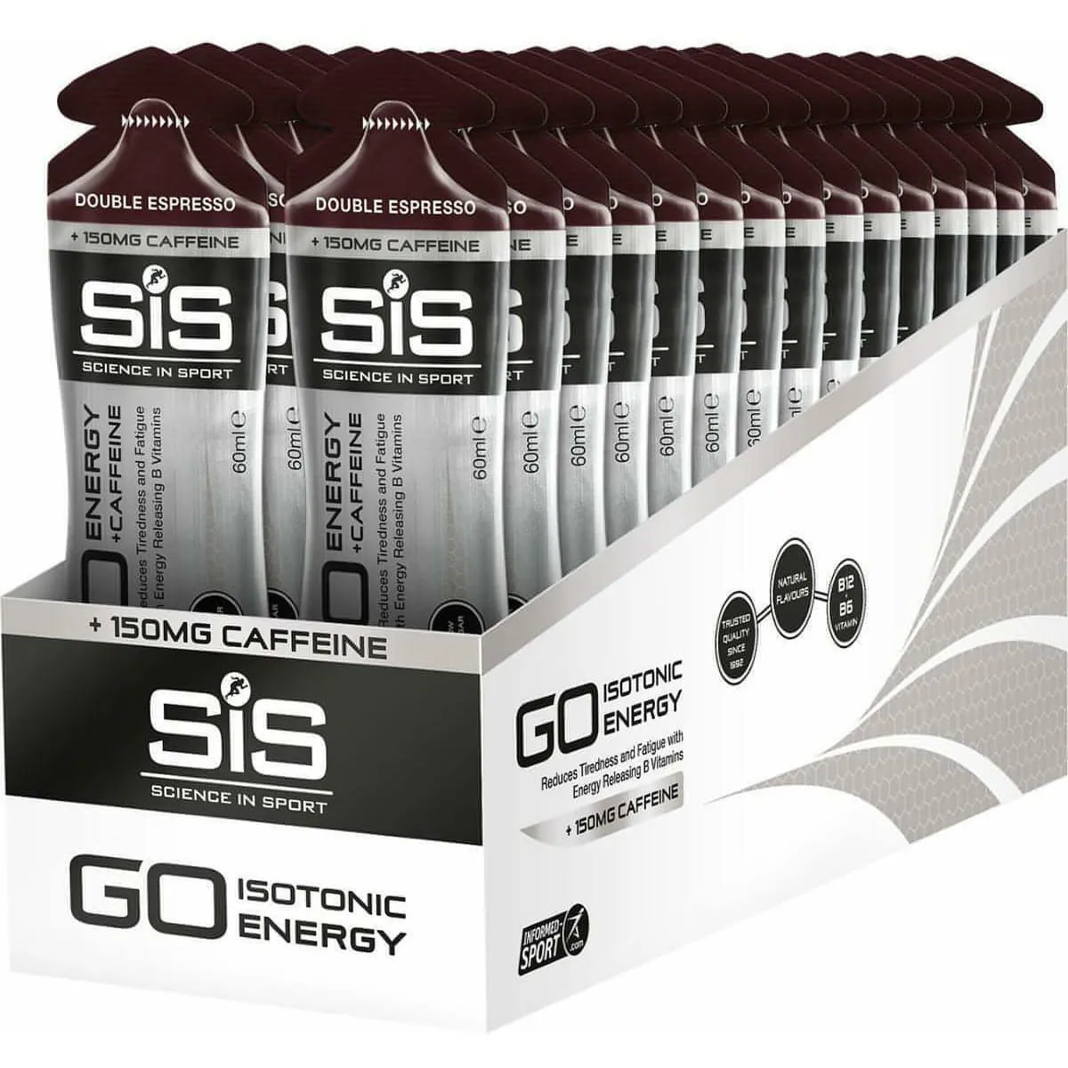 SiS Go Energy Gel Plus Caffeine 60ml (Box of 30)