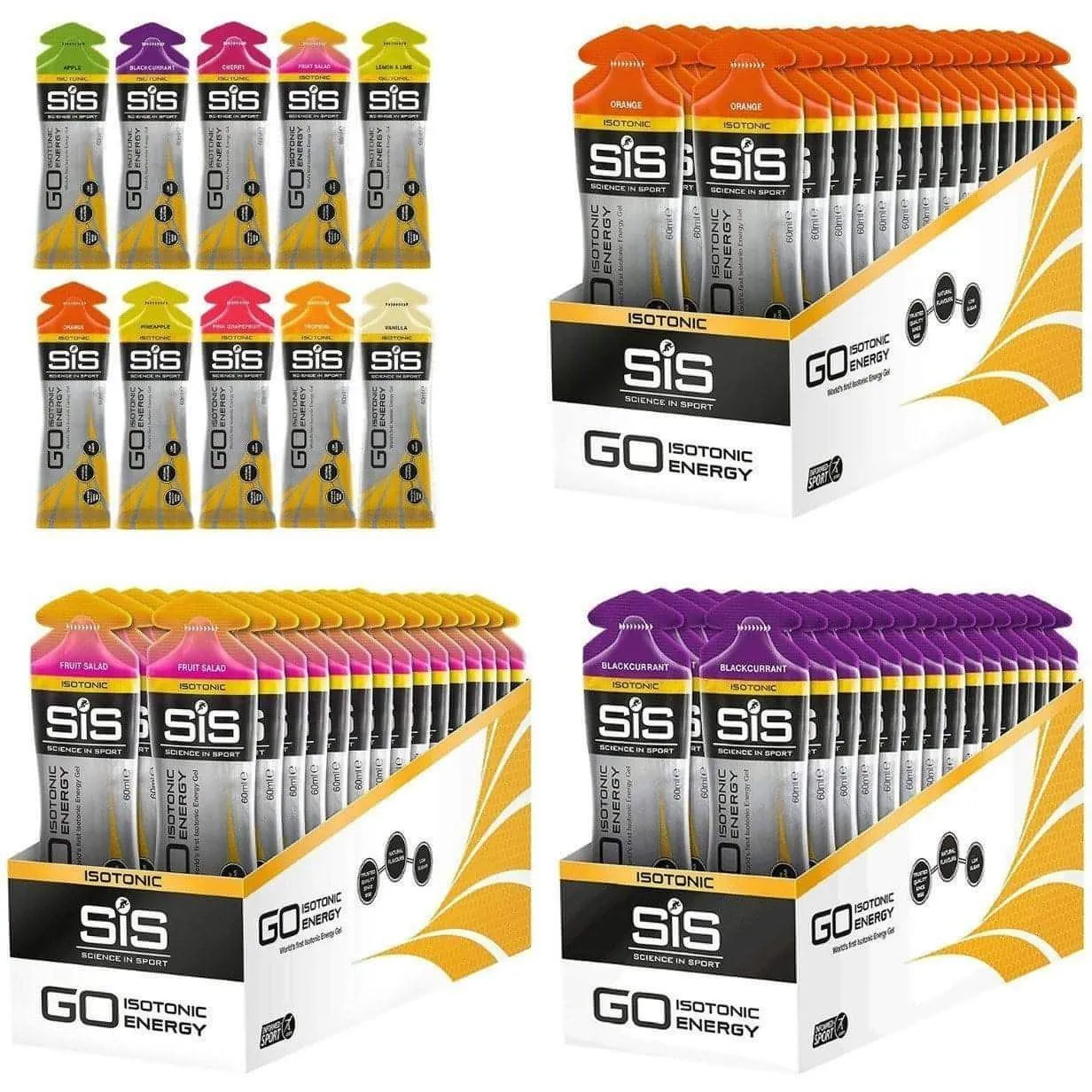 SiS GO Isotonic Energy Gels 60ml (Box of 30)