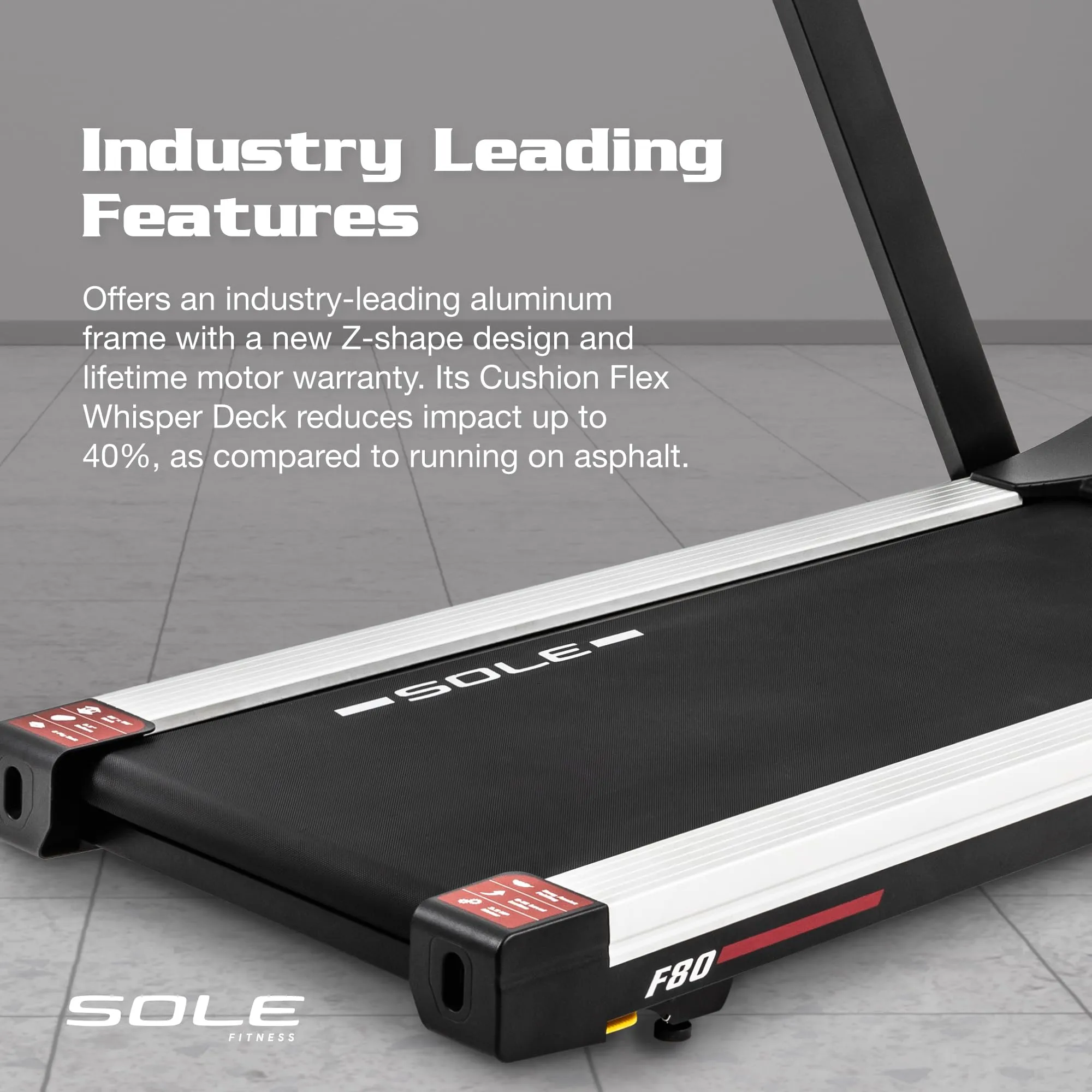 Sole F80 Treadmill, Foldable Treadmills for Home Use, Bluetooth, Touch Screen, Treadmill Foldable, Treadmills for Home with Incline, Home Exercise Treadmill (Sole F80)