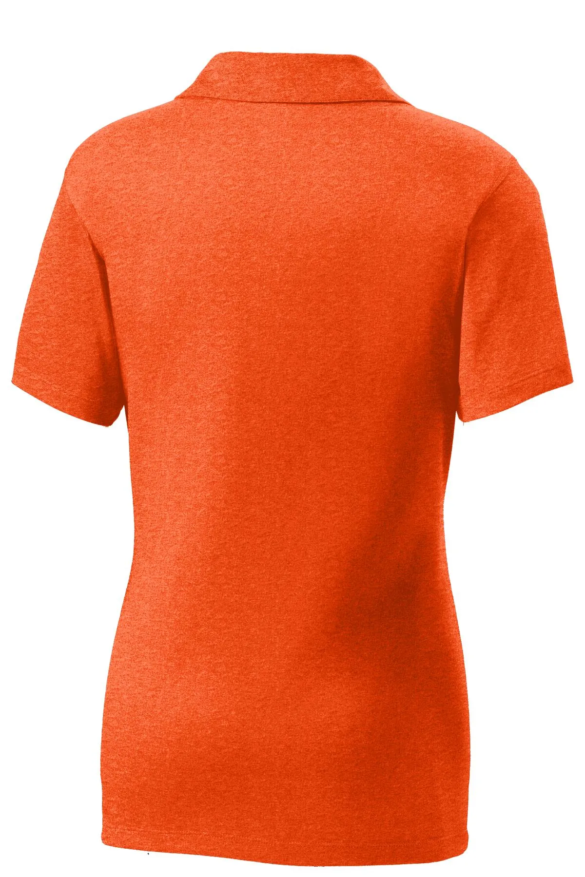 Sport-Tek Women's Heather Contender Polo. LST660 Deep Orange Heather