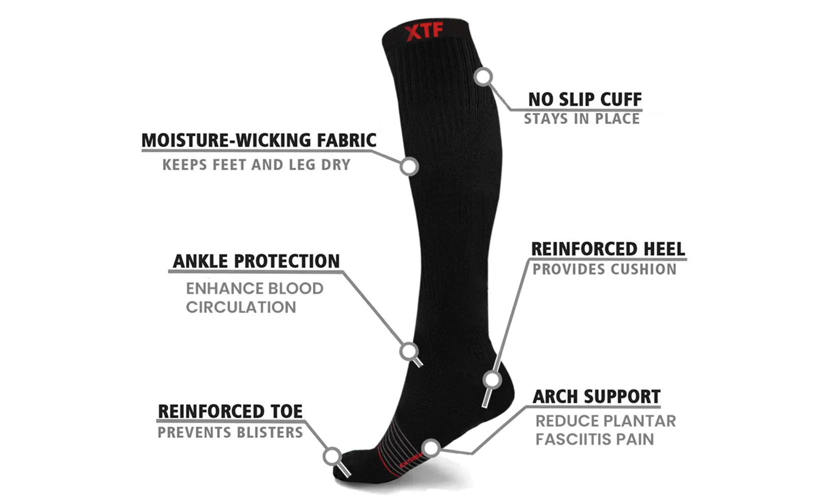Sports Compression Socks (6-Pairs)