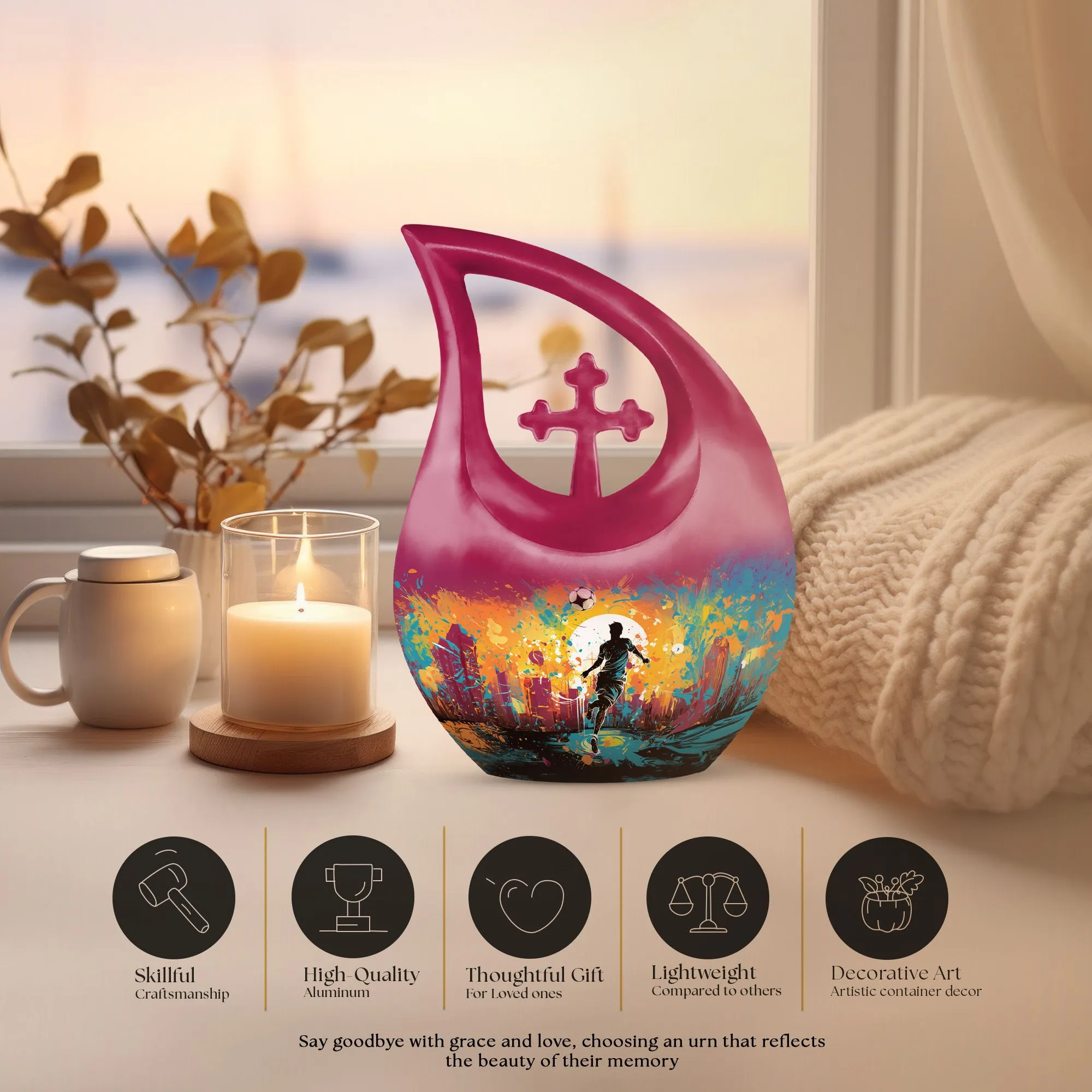 Sports Football Urn: A Restorative Urn for Memorial Remembrances