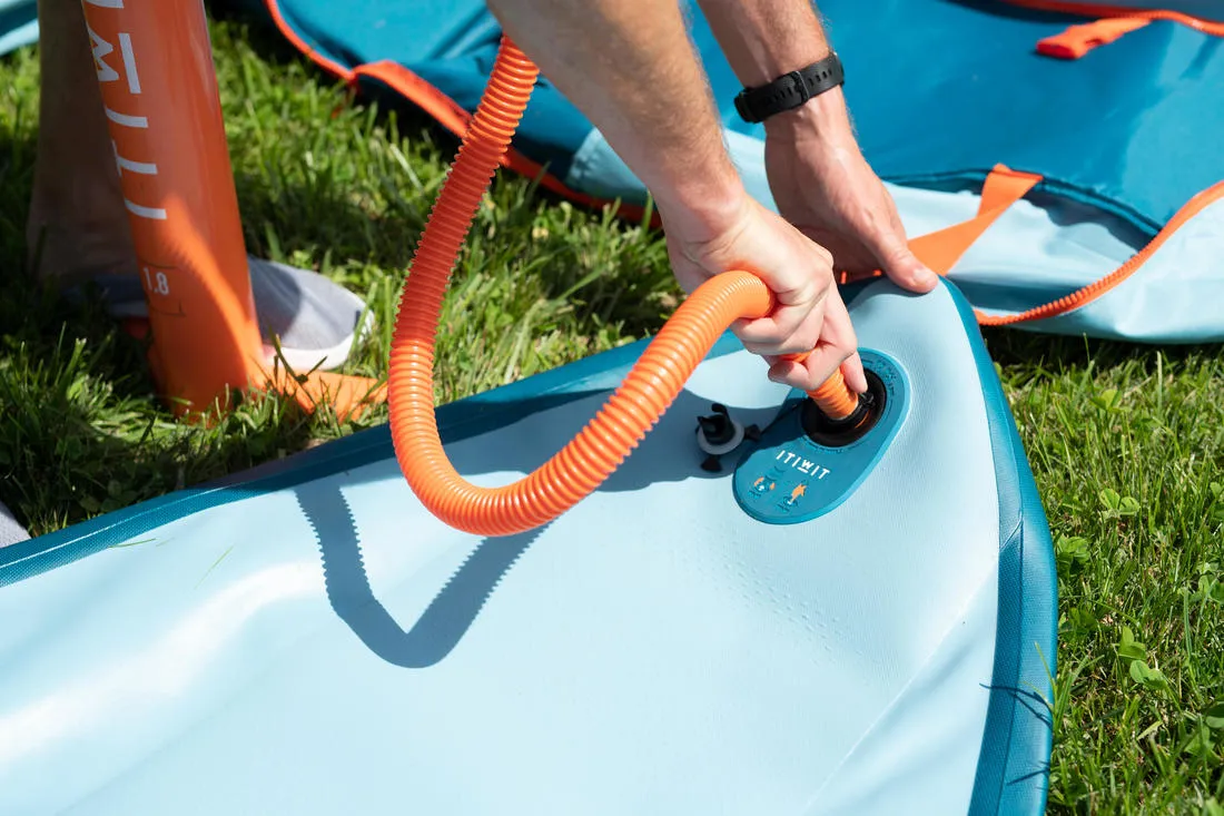 STAND-UP PADDLE DOUBLE-ACTION HIGH-PRESSURE HAND PUMP 20 PSI - ORANGE