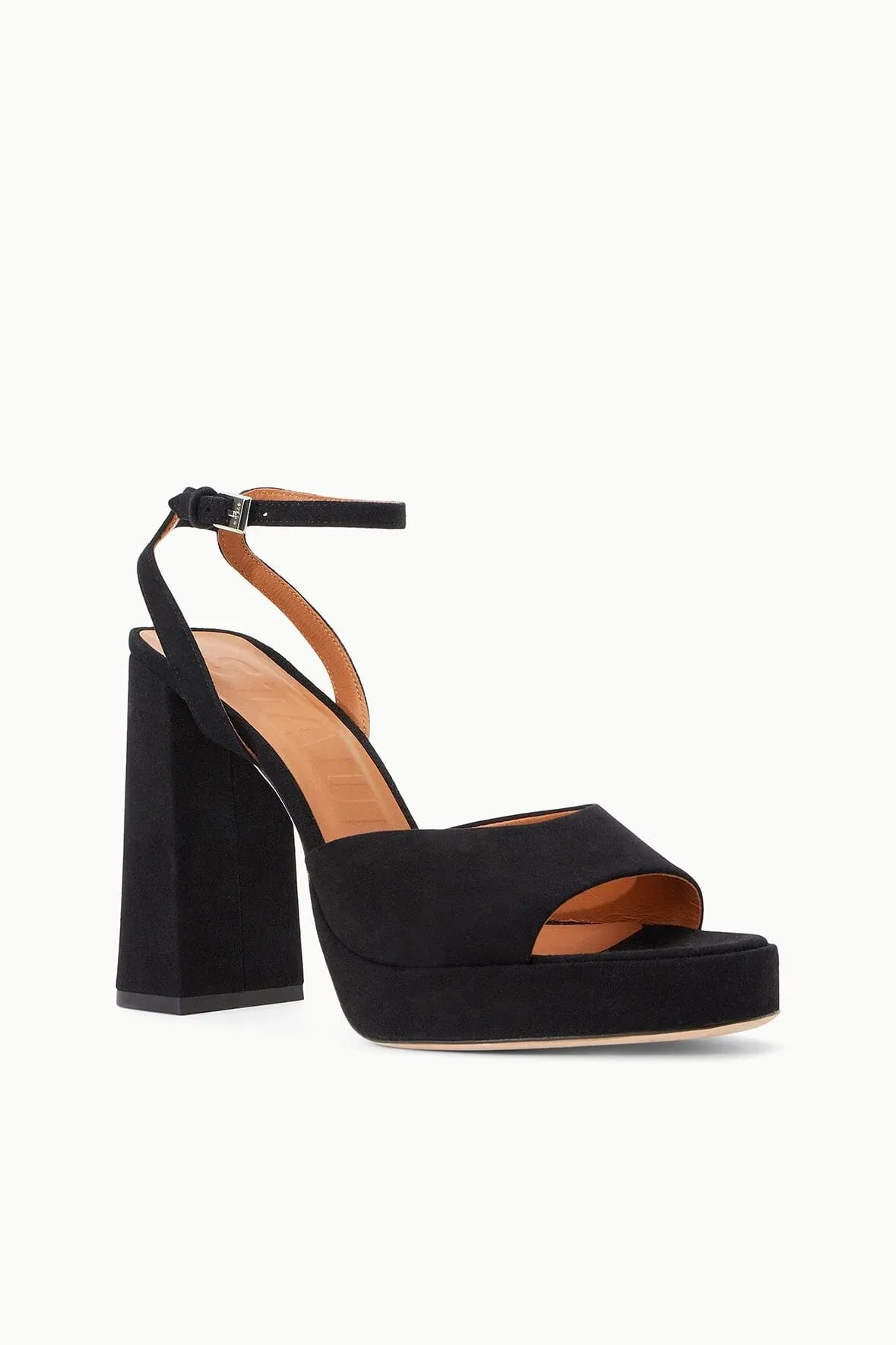 STAUD - Solange Suede Platform Heel - Black