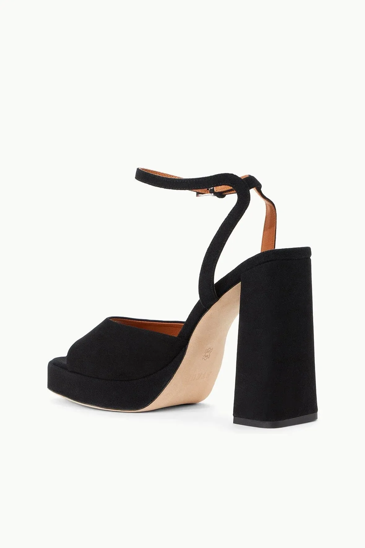 STAUD - Solange Suede Platform Heel - Black