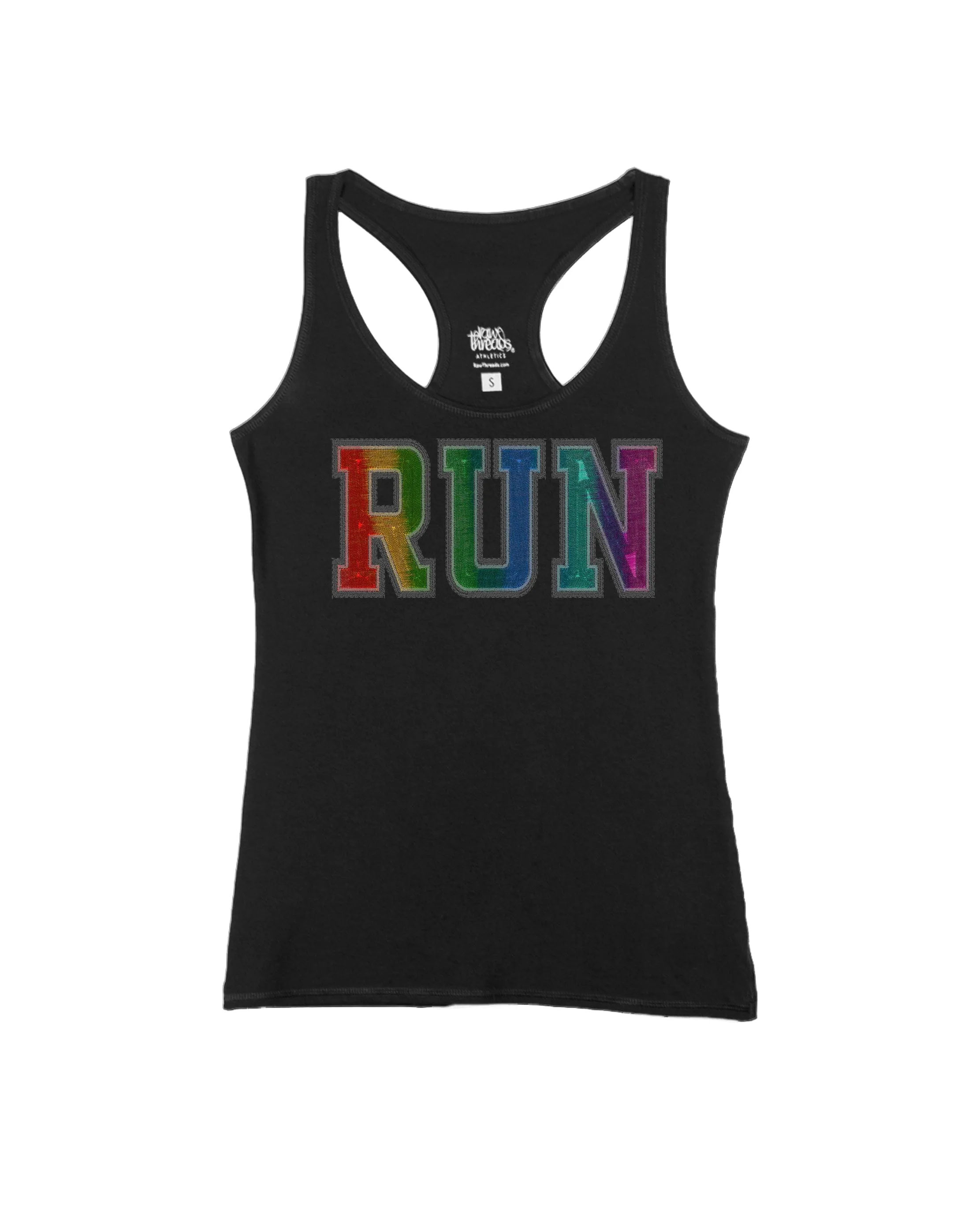 Stitched Embroidery RUN Rainbow
