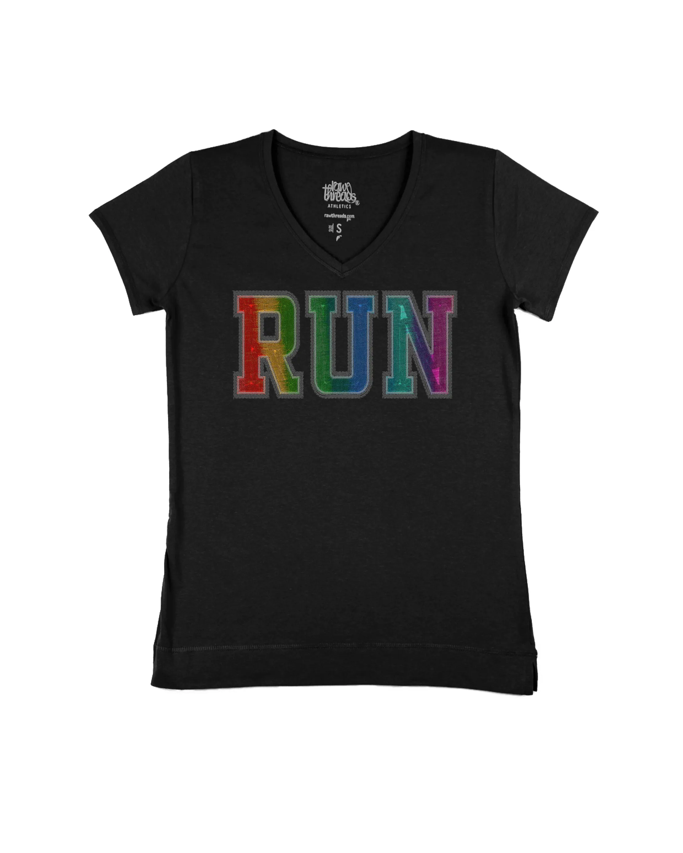 Stitched Embroidery RUN Rainbow