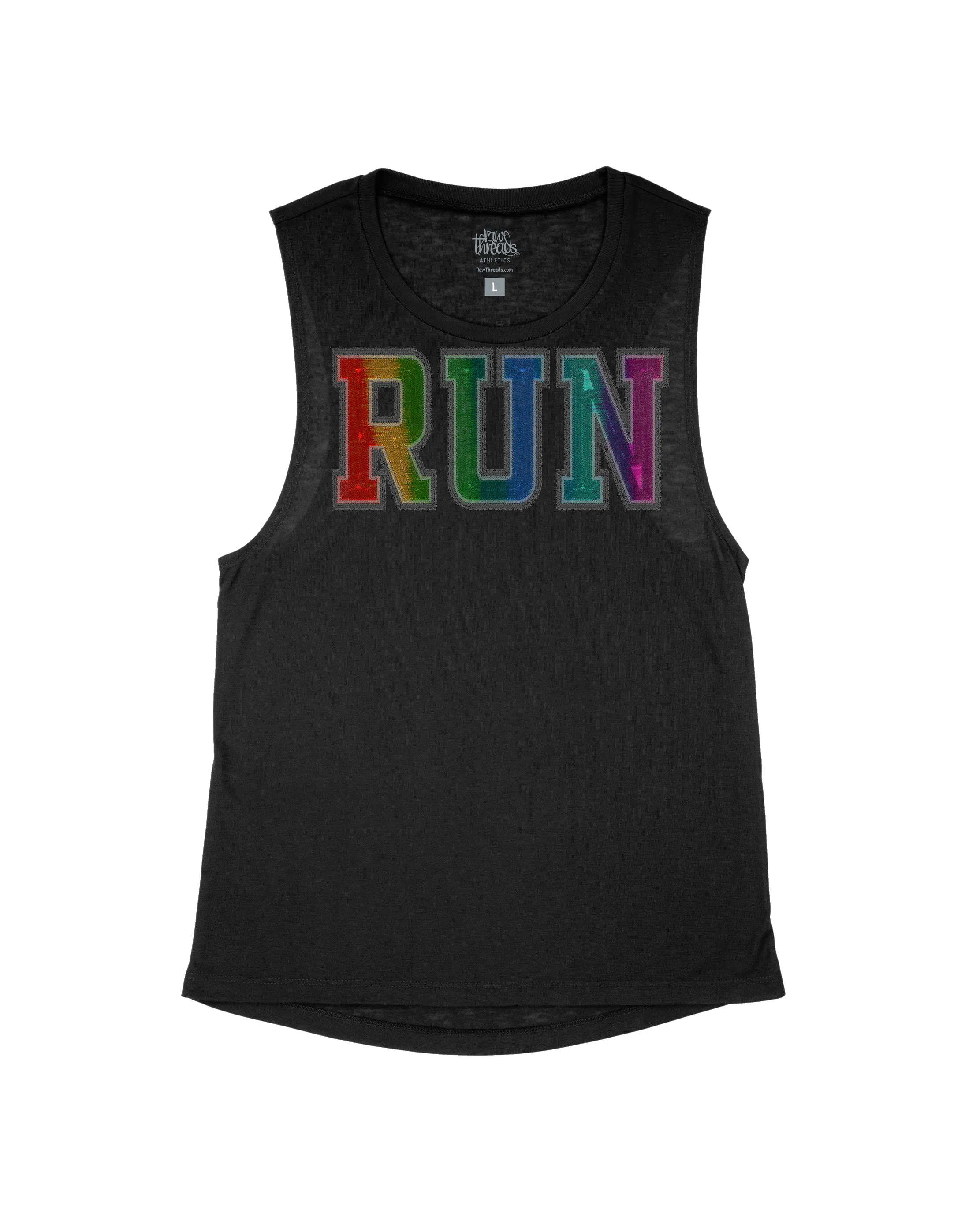Stitched Embroidery RUN Rainbow