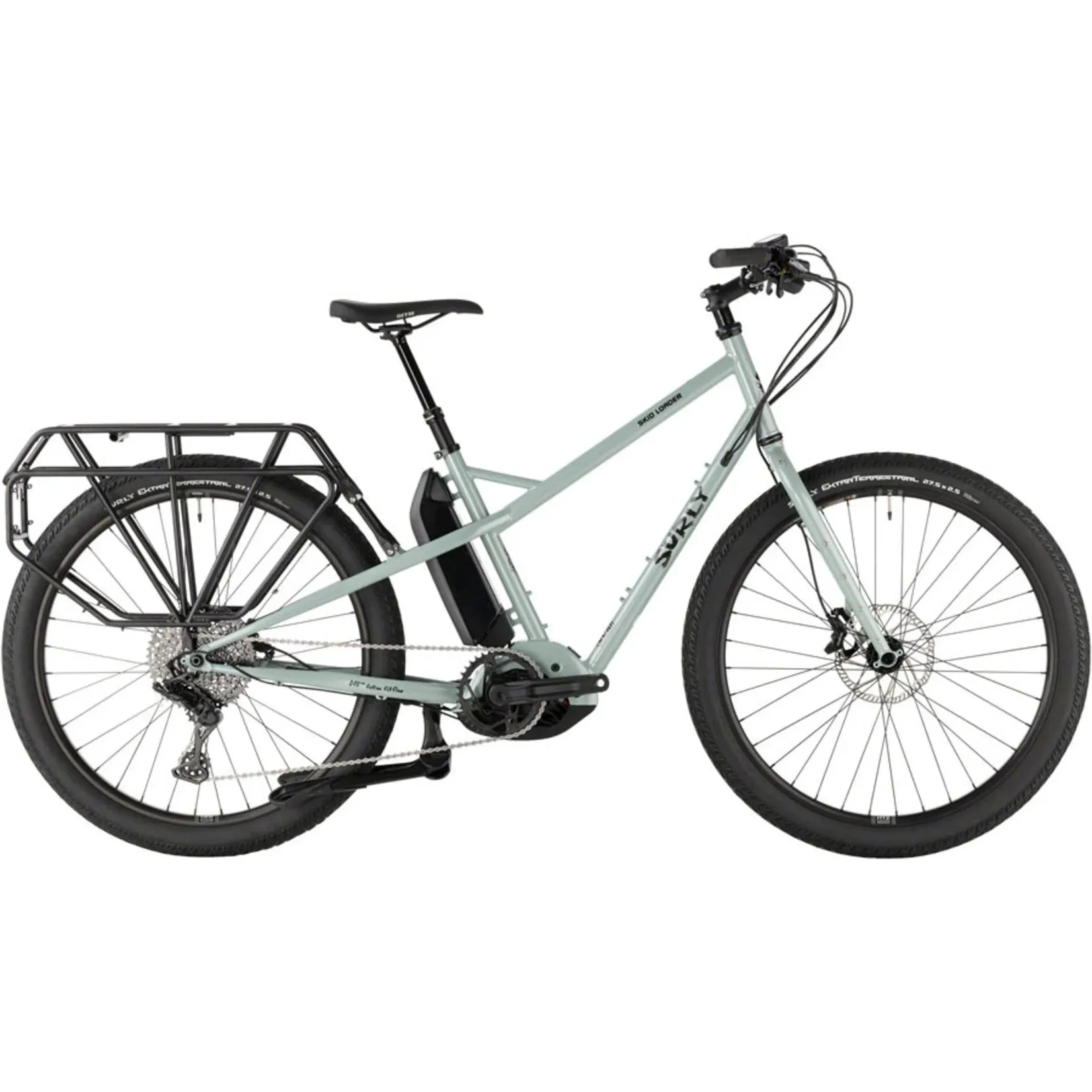 Surly Skid Loader Cargo Ebike - 27.5", Steel, Bathwater Gray, Medium