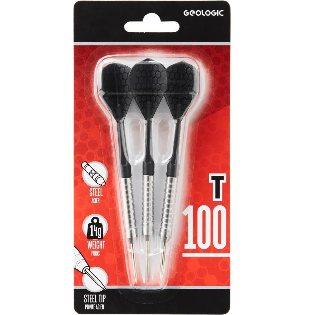 T100 Steel-Tipped Darts Tri-Pack