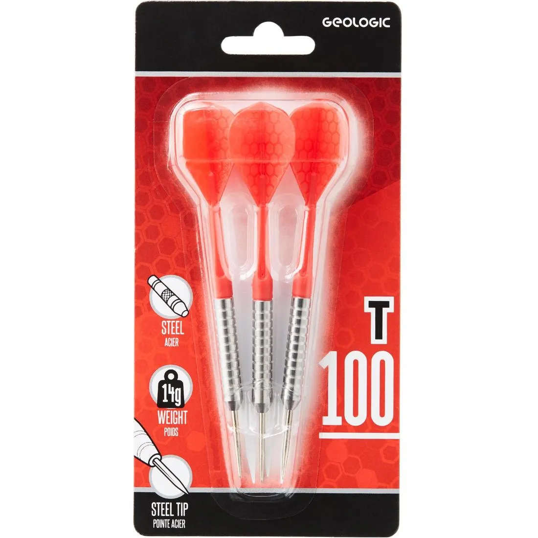 T100 Steel-Tipped Darts Tri-Pack