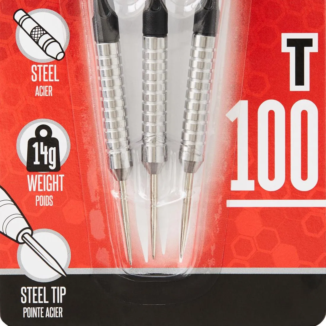 T100 Steel-Tipped Darts Tri-Pack