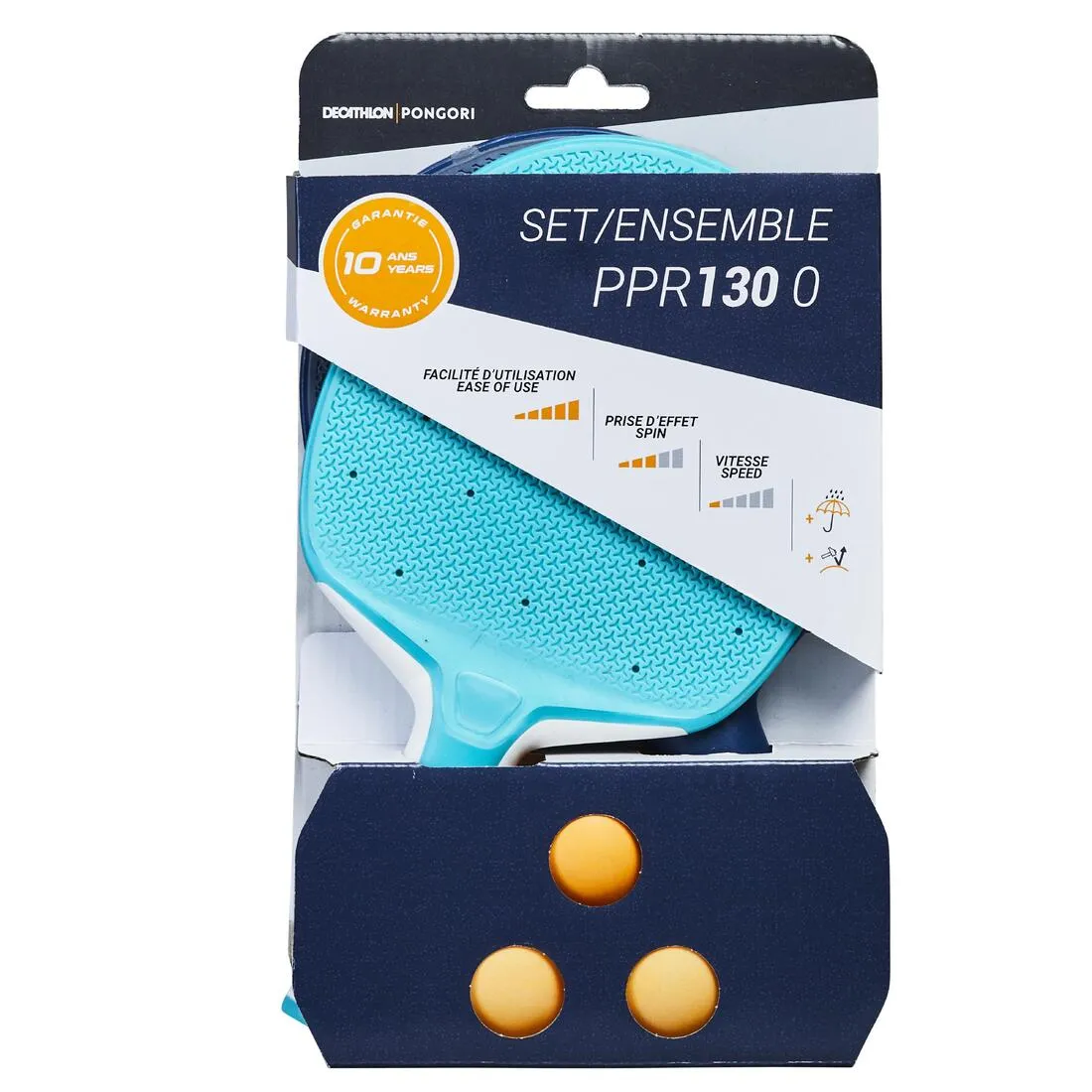 Table Tennis Set PPR 130 with 2 Robust Bats and 3 Balls