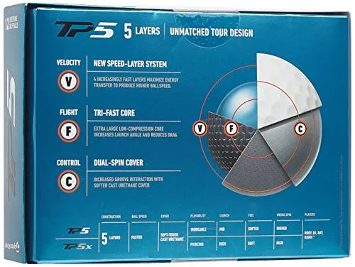 TaylorMade 2019 TP5 Golf Balls (One Dozen)