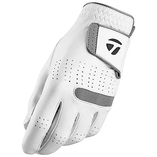 TaylorMade Tour Preferred Flex Glove (White, Left Hand, X-Large), White(X-Large, Worn on Left Hand)