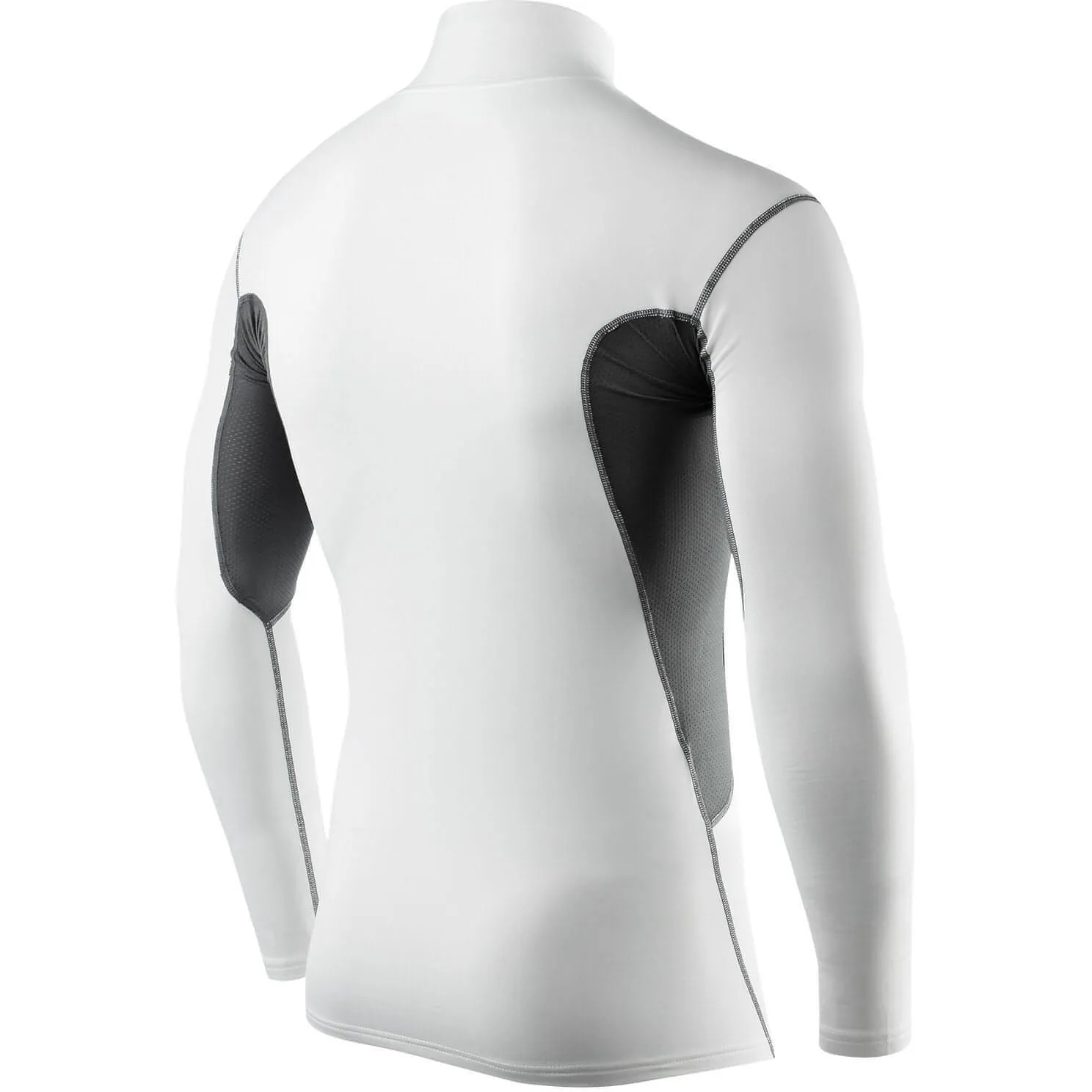 TCA HyperFusion Mock Neck Long Sleeve Junior Compression Top - White