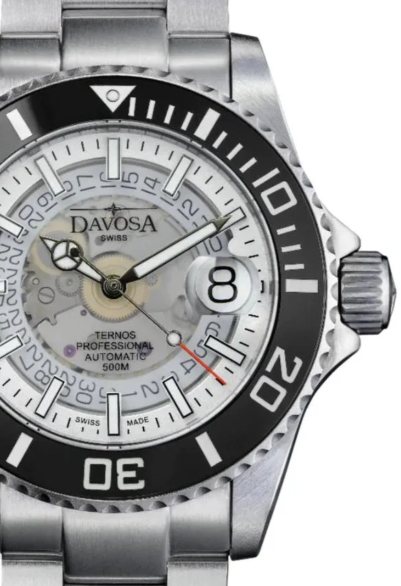 Ternos Professional Auto Nebulous 500m White Diving Watch 16153510 Holiday Bundle
