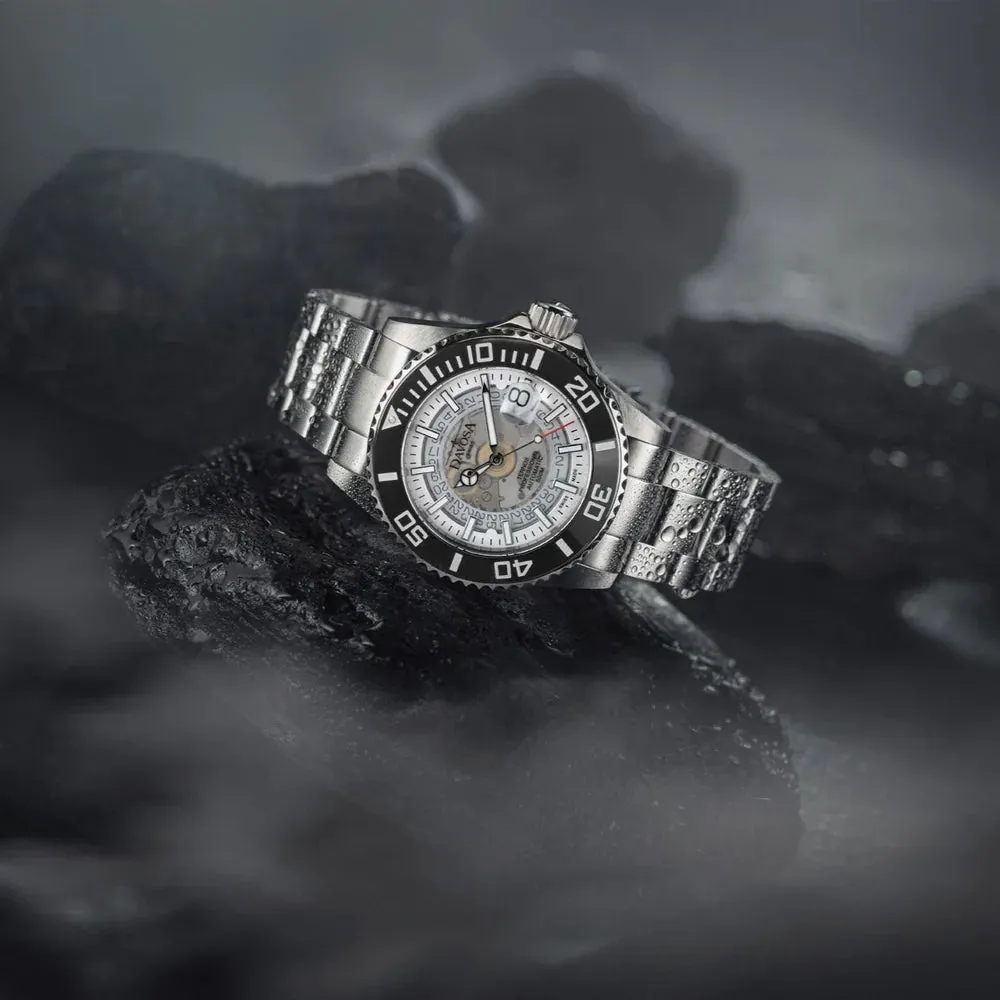 Ternos Professional Auto Nebulous 500m White Diving Watch 16153510 Holiday Bundle
