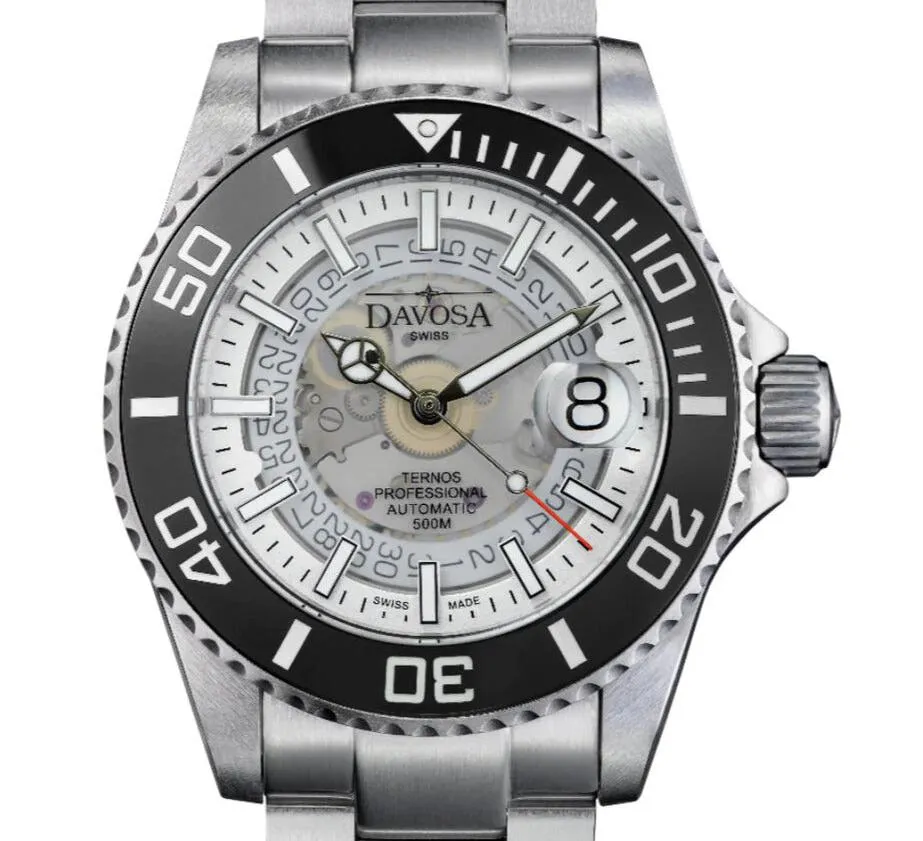 Ternos Professional Auto Nebulous 500m White Diving Watch 16153510 Holiday Bundle