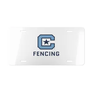 The Citadel, Sports Club, Fencing Vanity Plate
