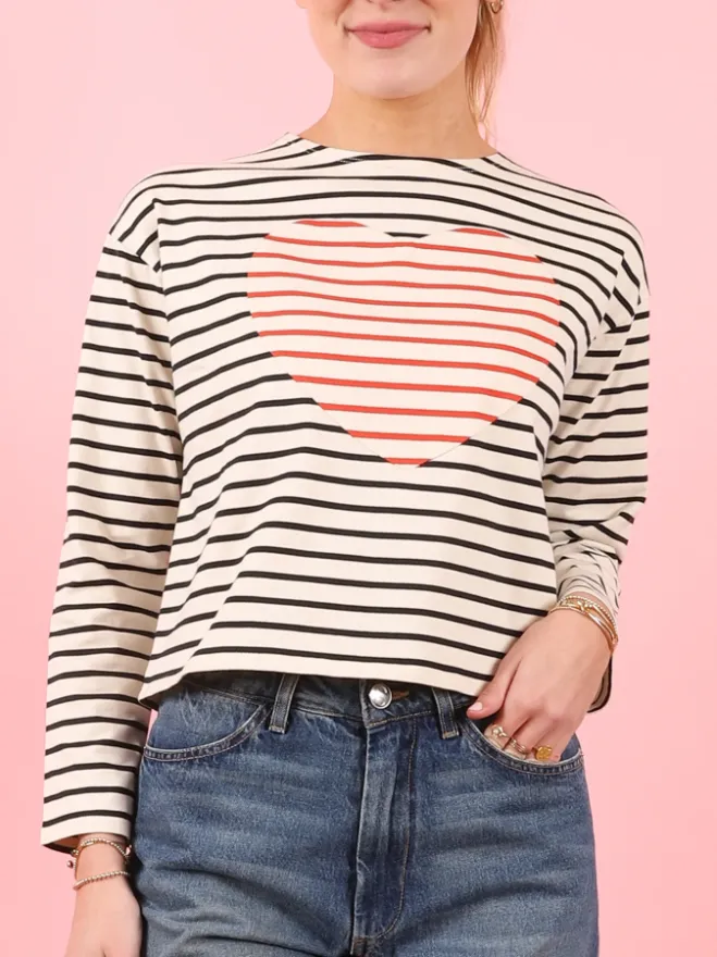 The Piecework Heart Crop Tee