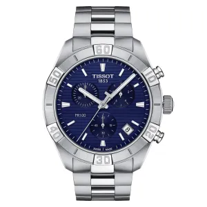 Tissot Men's Clock Pr 100 Sport Gent Chronograph 44mm Quartz Steel T101.617.11.041.00