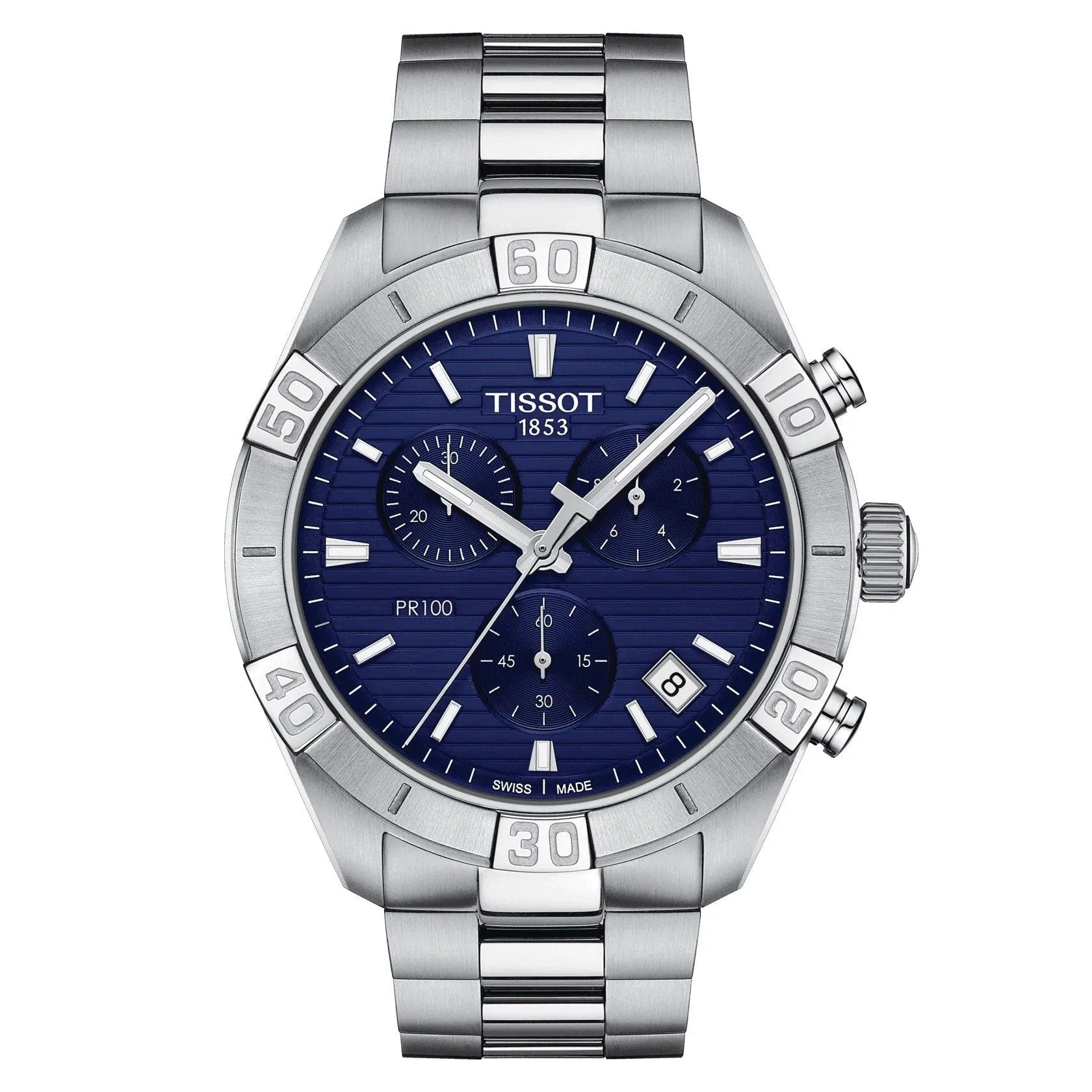 Tissot Men's Clock Pr 100 Sport Gent Chronograph 44mm Quartz Steel T101.617.11.041.00