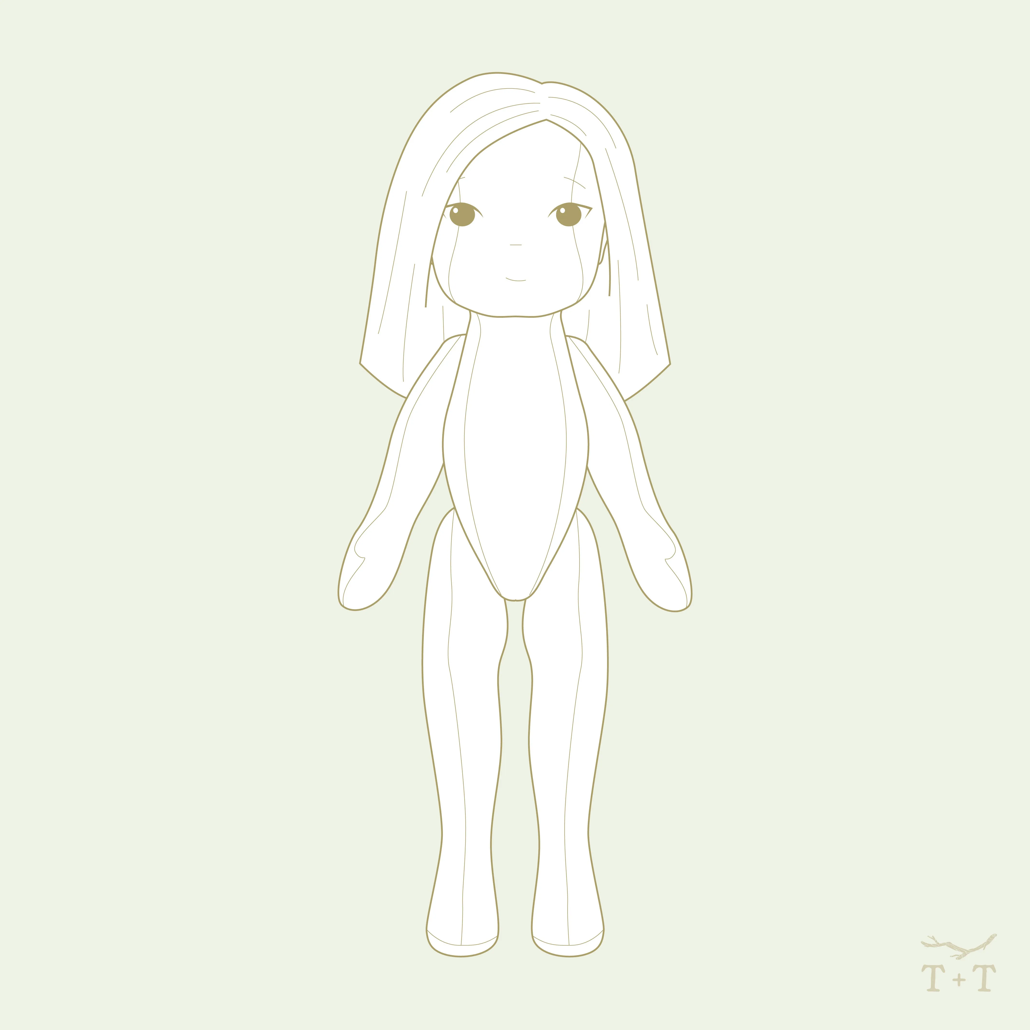 Tītoki - Classic Cloth Doll 15" Sewing Pattern