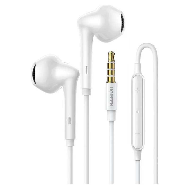 Ugreen Wired Earphones with 3.5mm Plug (White) EP101
