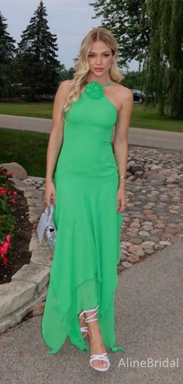 Unique Halter Mermaid Long Prom Dress,PD381847