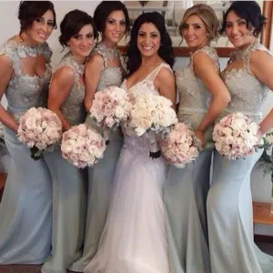 Unique Open Chest Sexy Mermaid Sweet Heart Lace Long Cheap Wedding Bridesmaid Dresses, WG135