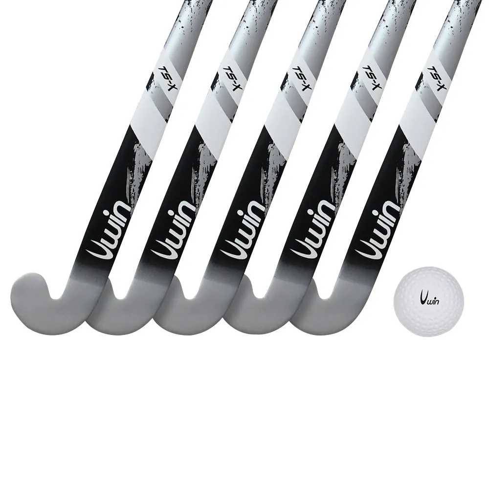 Uwin TS-X Hockey Stick | Metallic Silver/Black 37.5"