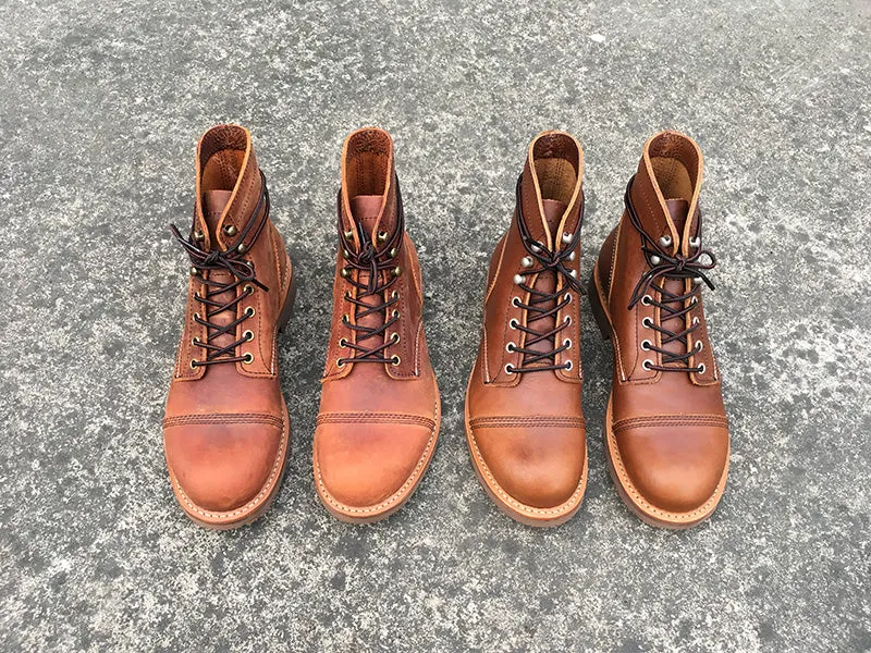 Vintage Genuine Leather wings Men Work Motorcycle Boots