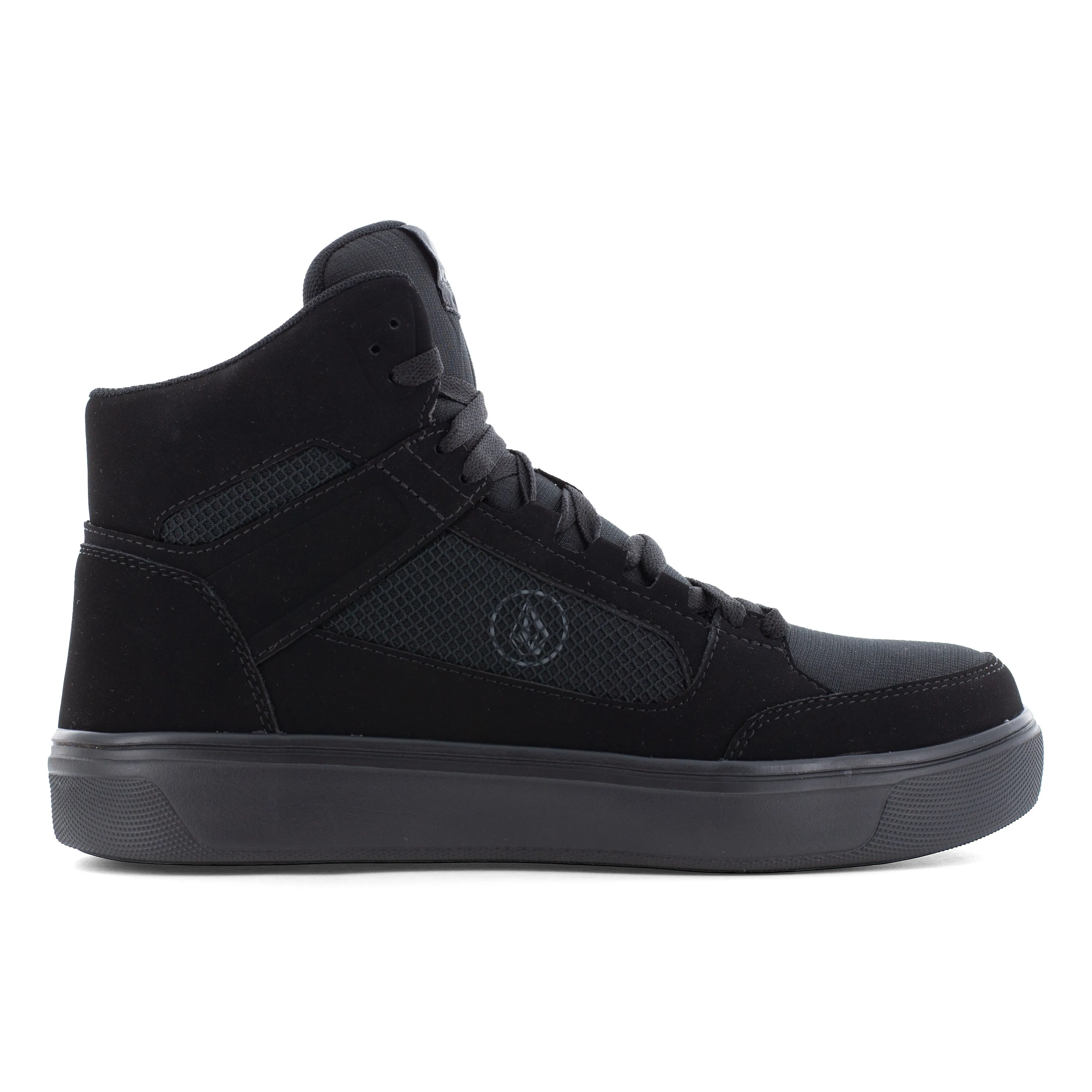 Volcom Men's Evolve Skate Comp Toe High Top Inspired Work Shoe- Black- VM30244