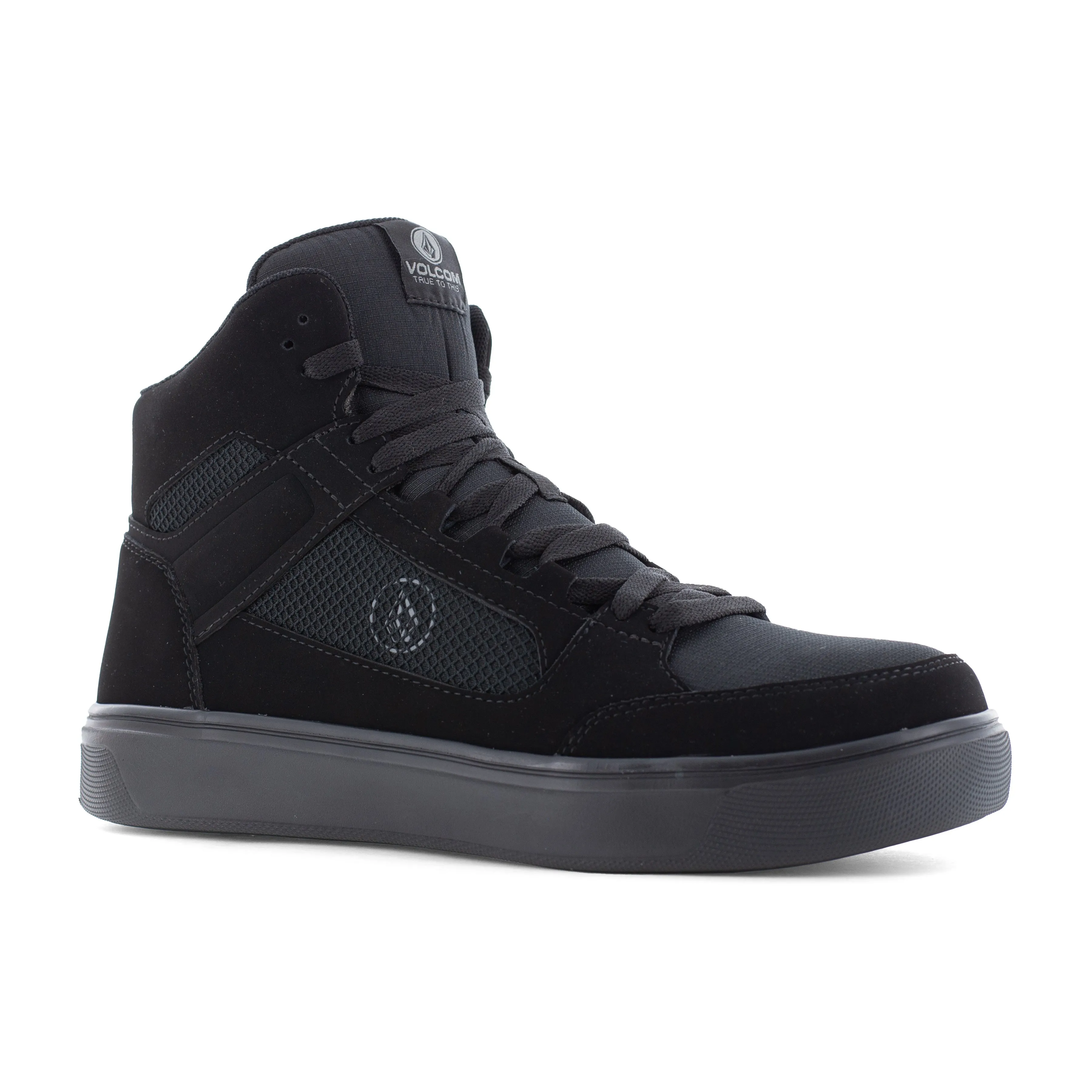 Volcom Men's Evolve Skate Comp Toe High Top Inspired Work Shoe- Black- VM30244