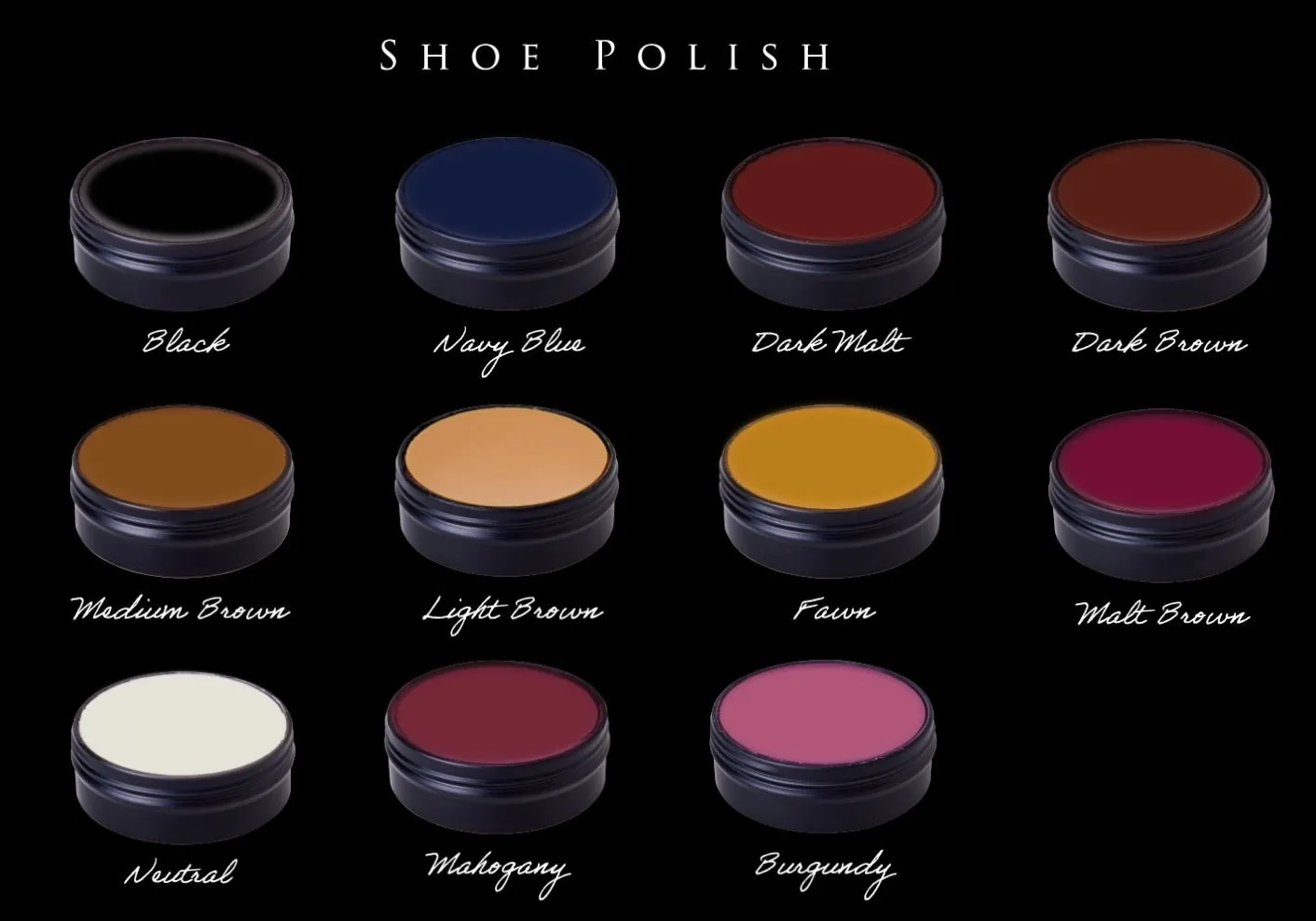 Wax Shoe Polish - 11 Colors