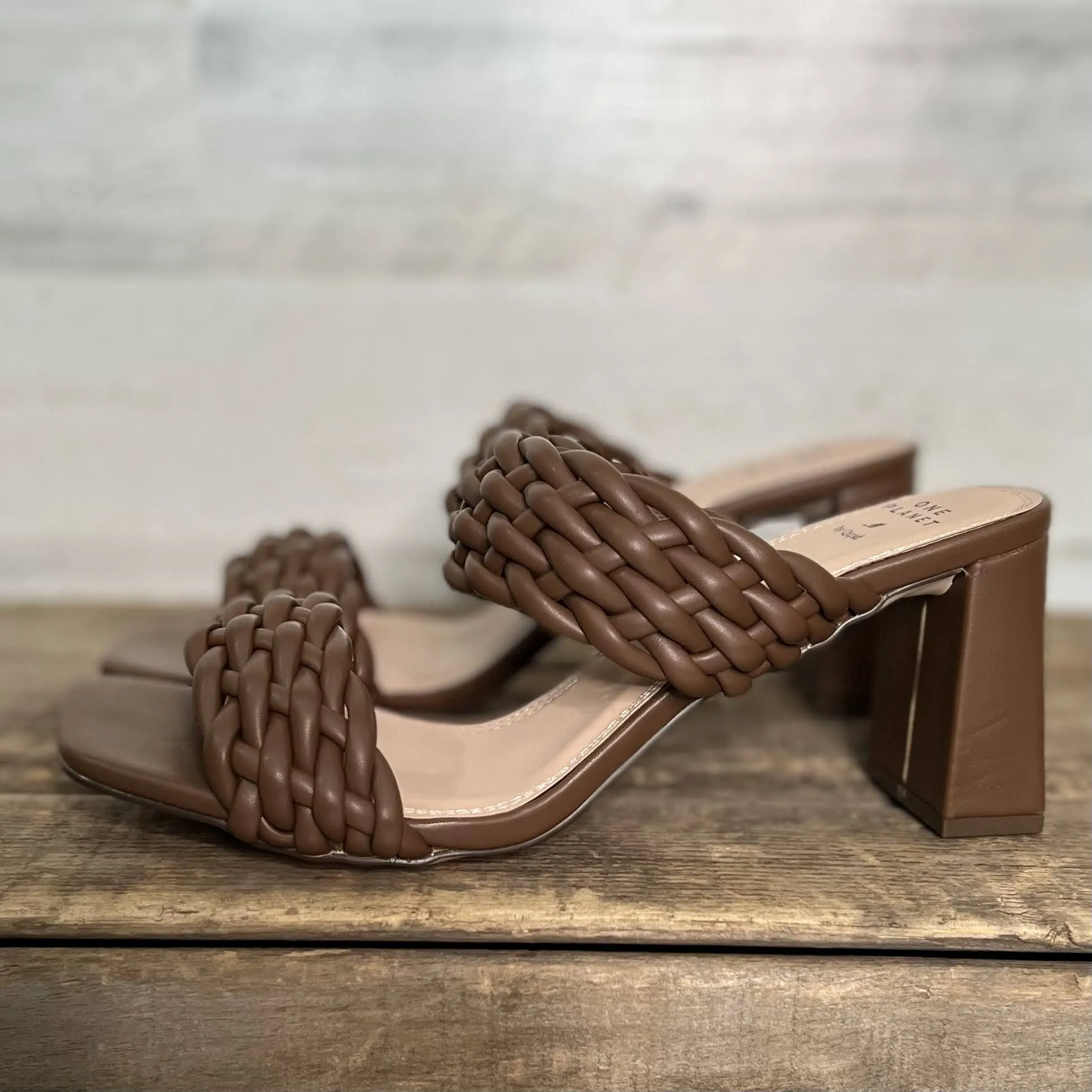Wicker Heel Brown
