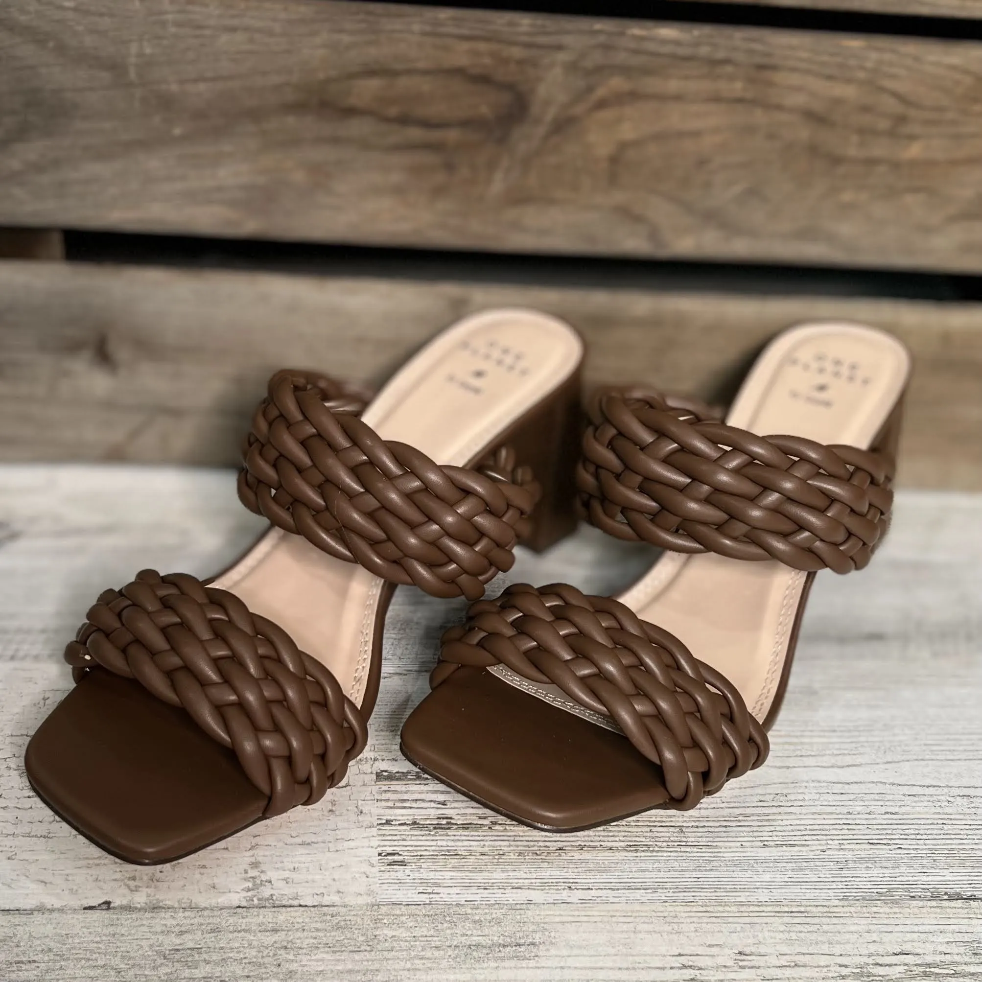 Wicker Heel Brown