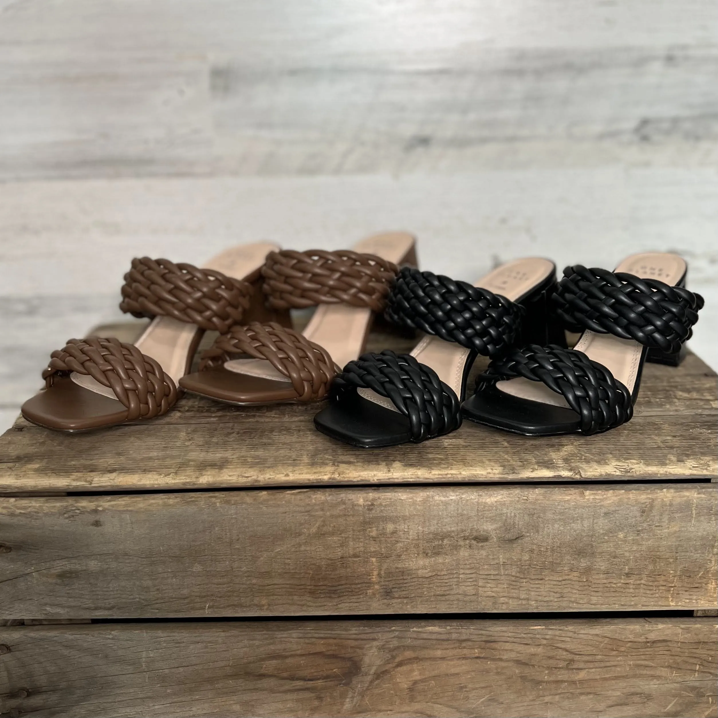 Wicker Heel Brown