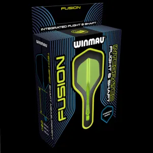 Winmau Fusion Integrated Flight & Shaft Fluoro Yellow Intermediate