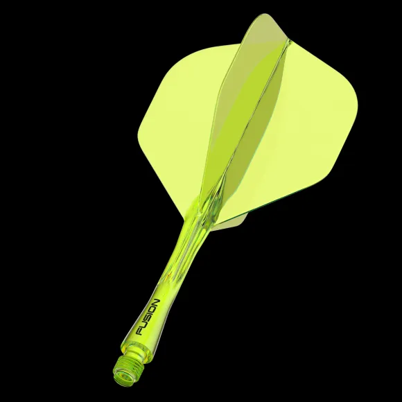 Winmau Fusion Integrated Flight & Shaft Fluoro Yellow Intermediate